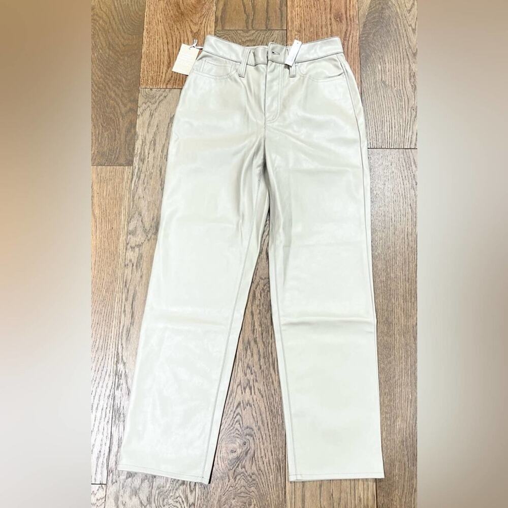Madewell Perfect High Waist Straight Leg Faux Leather Pants Size 25 NWT - Picture 6 of 12